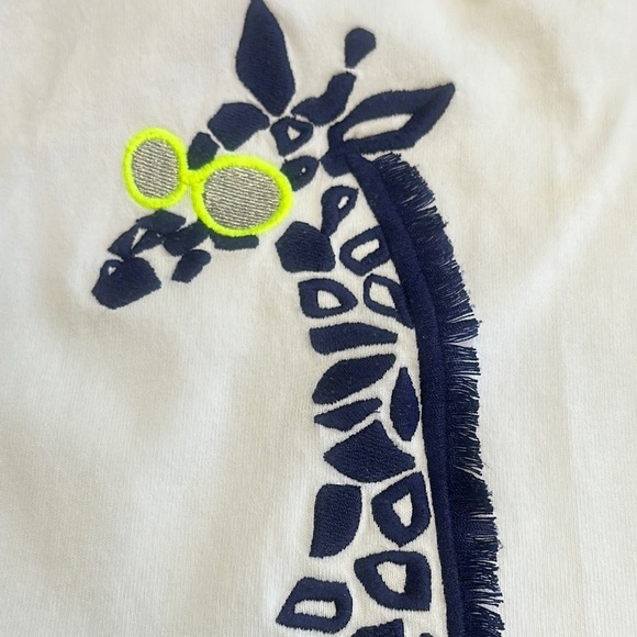 Gymboree White and Blue Giraffe Print Tank Tops - Picture 4 of 5